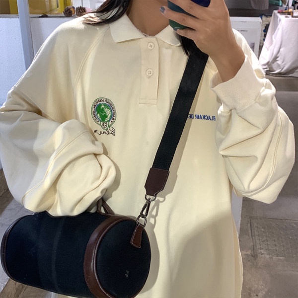 Porozi  Áo thun polo  tay dài phong cách Hàn Quốc thời trang trẻ trung