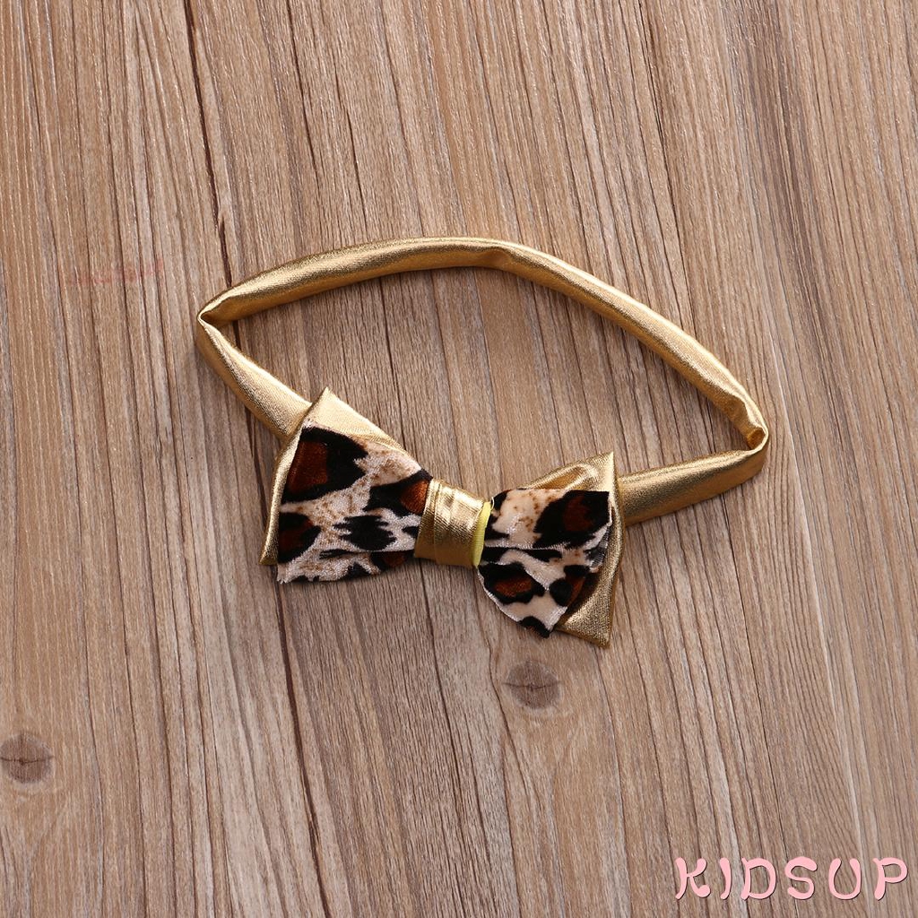 Bộ đồ bơi 2 mảnh kèm băng đô họa tiết da beo dành cho bé gái