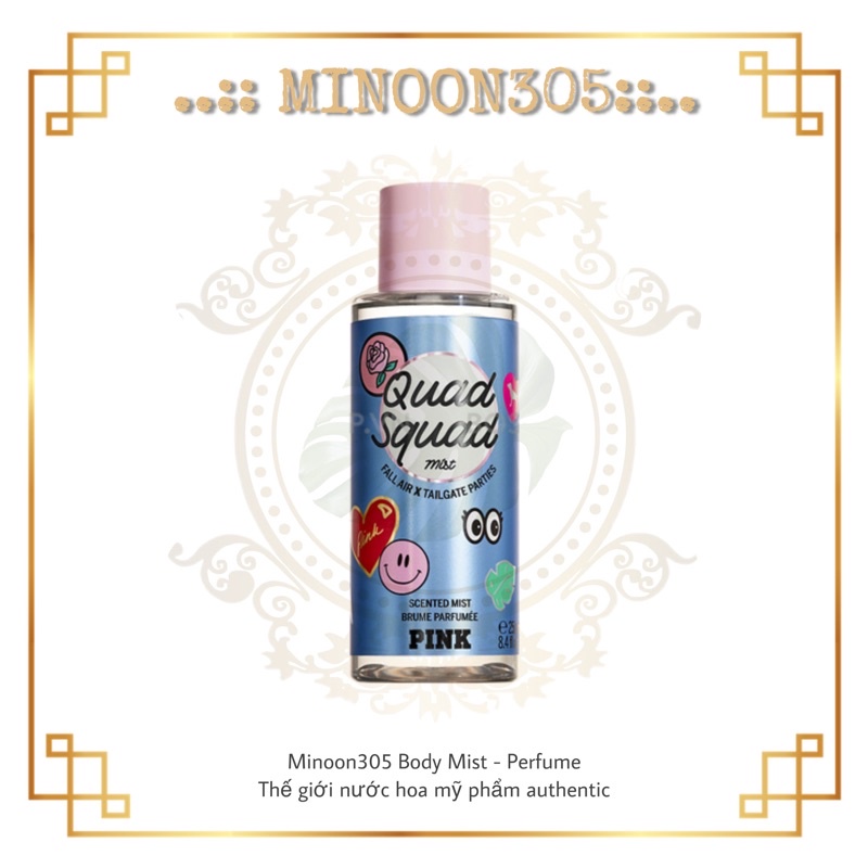 Xịt thơm 𝗩𝗜𝗖𝗧𝗢𝗥𝗜𝗔'𝗦 𝗦𝗘𝗖𝗥𝗘𝗧 Pink Quad Squad 30ml/50ml/100ml/250ml