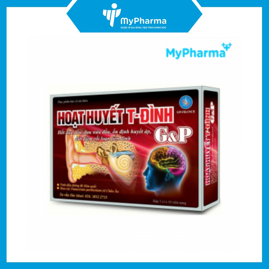 Hoạt huyết T- Đình GP -  Bổ huyết, hoạt huyết, ổn định huyết áp, tăng tuần hoàn máu não,chóng mặt