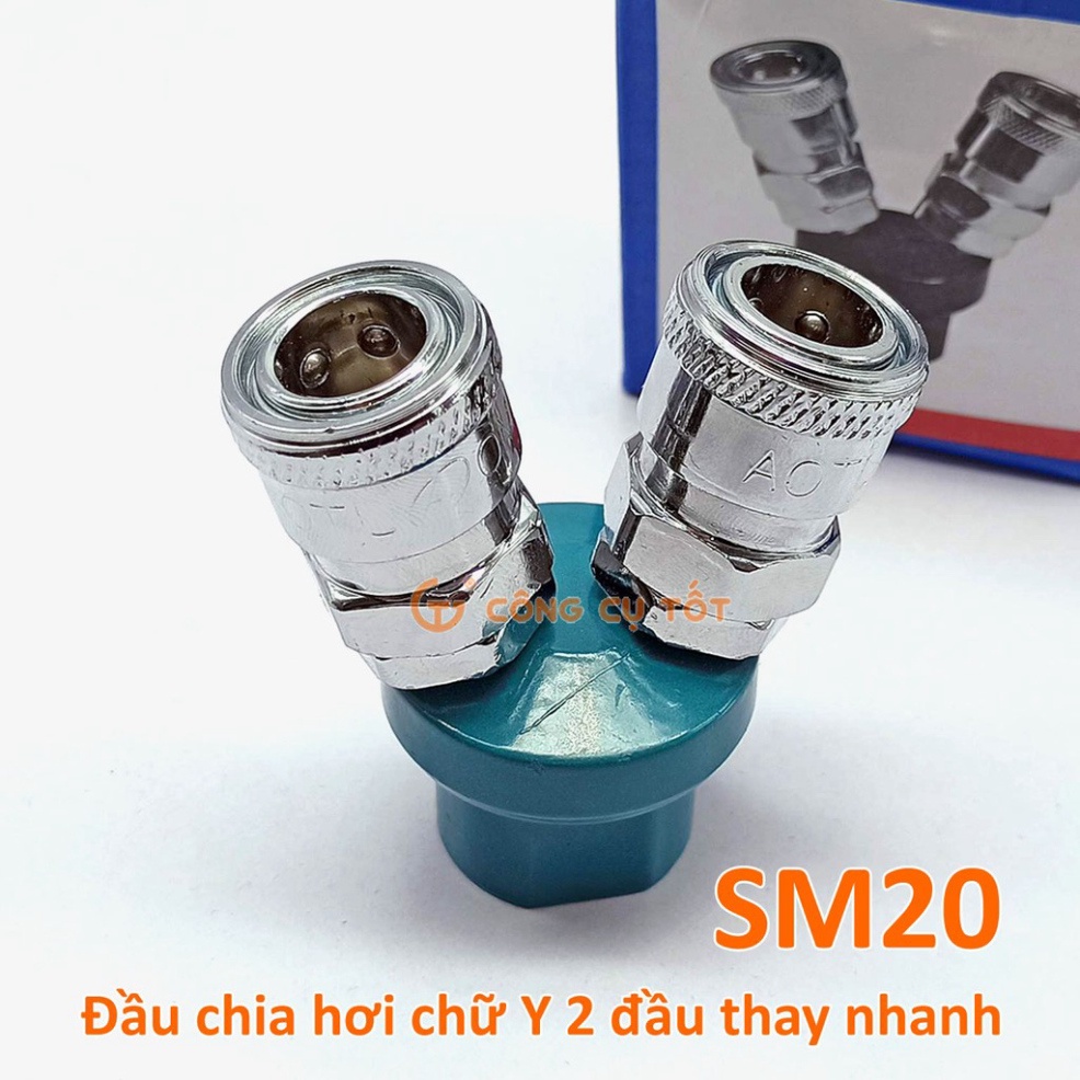 Đầu chia hơi chạc tròn SM20 thay nhanh