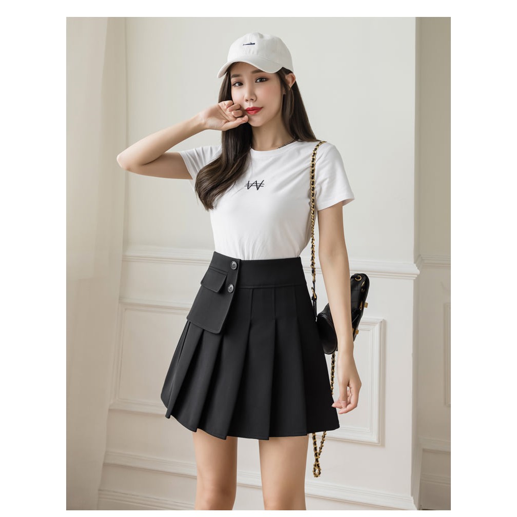 ĐỒ BIGSIZE chân váy kiểu xếp ly bigsize nữ - Chân váy chữ A cạp cao cho nàng béo 55-100kg - Đi chơi, dự tiệc, dạo phố | BigBuy360 - bigbuy360.vn