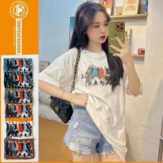 Áo Phông 3158 In Hình 3D Đoàn người đi Nữ Nam, Áo Thun Tay Lỡ Oversize From Rộng Basic Chất Cotton100% mặt tuyết