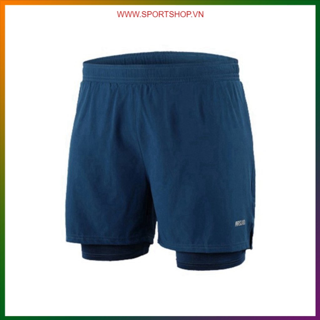 Quần chạy bộ nam ARSUXEO MS02, quần short thể thao 2 lớp (boxer) có túi đa năng, nhẹ, thoáng khí | BigBuy360 - bigbuy360.vn