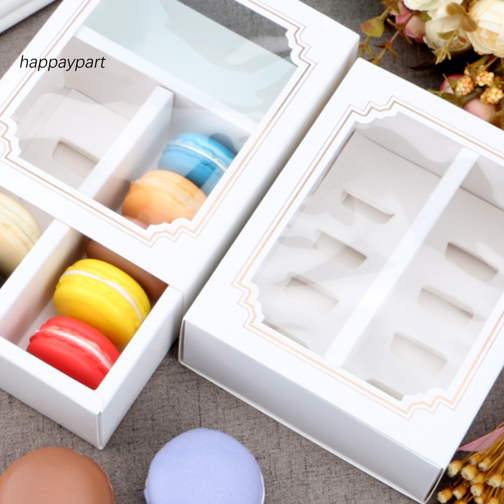 Set 10 Hộp Nhựa Trong Suốt Đựng Bánh Macaron