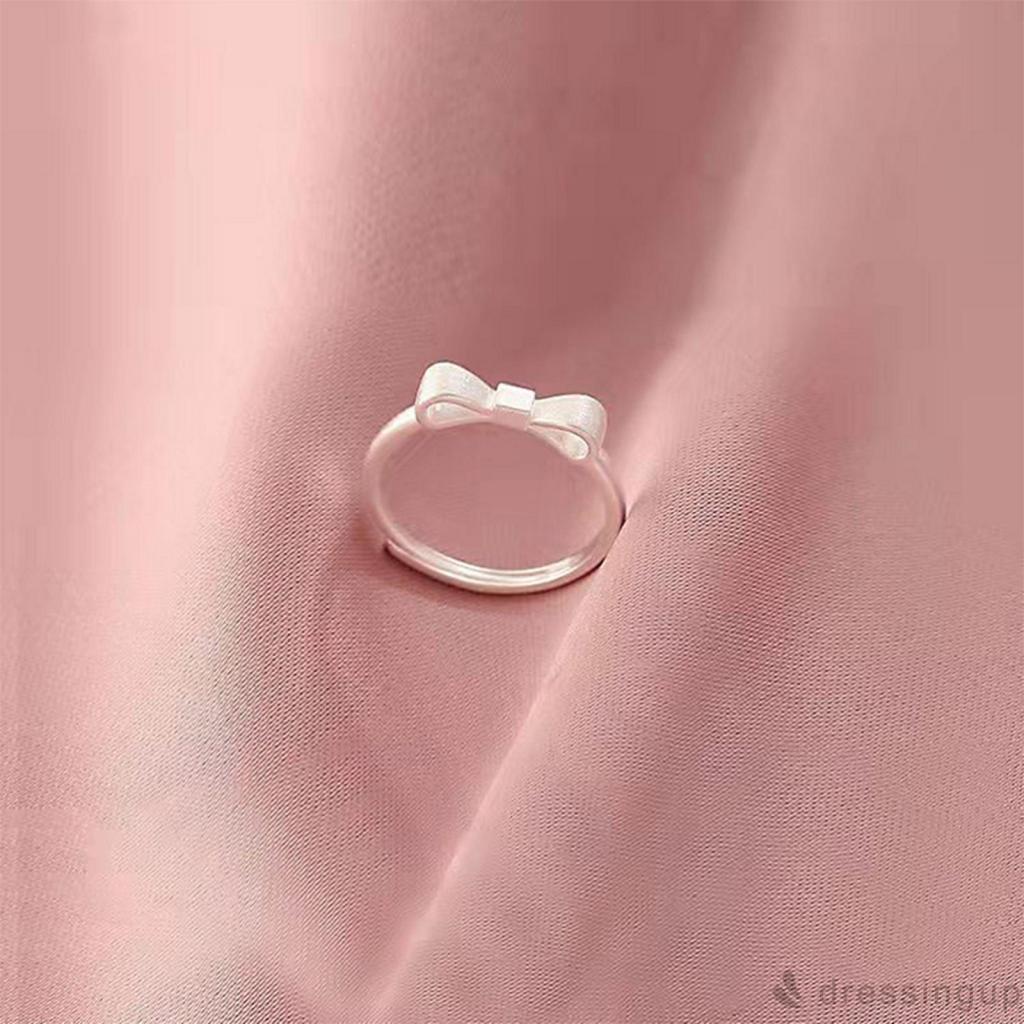 Nhẫn hình nơ hoạt hình có thể điều chỉnh phong cách ngọt ngào cho nữ