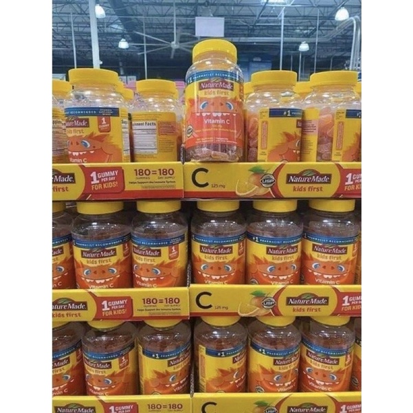 Kẹo dẻo C tăng sức đề kháng cho bé Nature Made Kids First Vitamin C 110 Gummies  của Mỹ