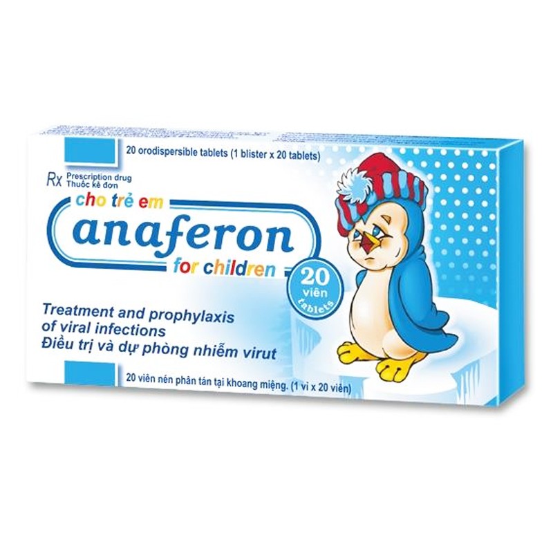 ANAFERON Dự Phòng Cúm Và Tăng Đề Kháng Chim Cánh Cụt Nga Vỉ 20 Viên