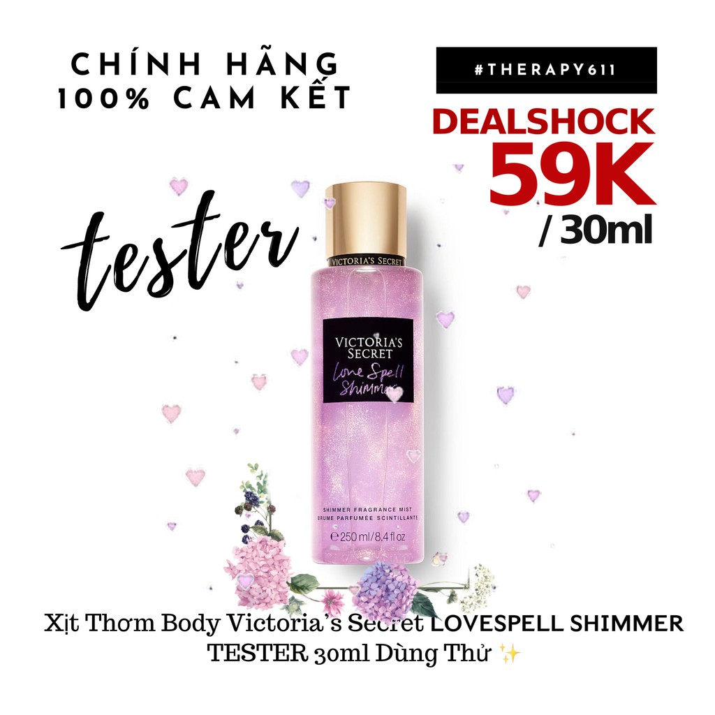 [𝗦𝗔𝗟𝗘]..::✨Xịt Thơm Body Victoria’s Secret Love Spell Shimmer (250ml)✨::..