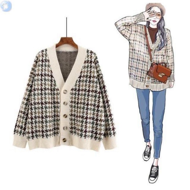 Cardigan Len Nữ Dài Tay, Áo Khoác Cardigan Nữ Len Ulzzang Form Rộng Dáng Dài, Cadigan Nữ Kiểu Hàn