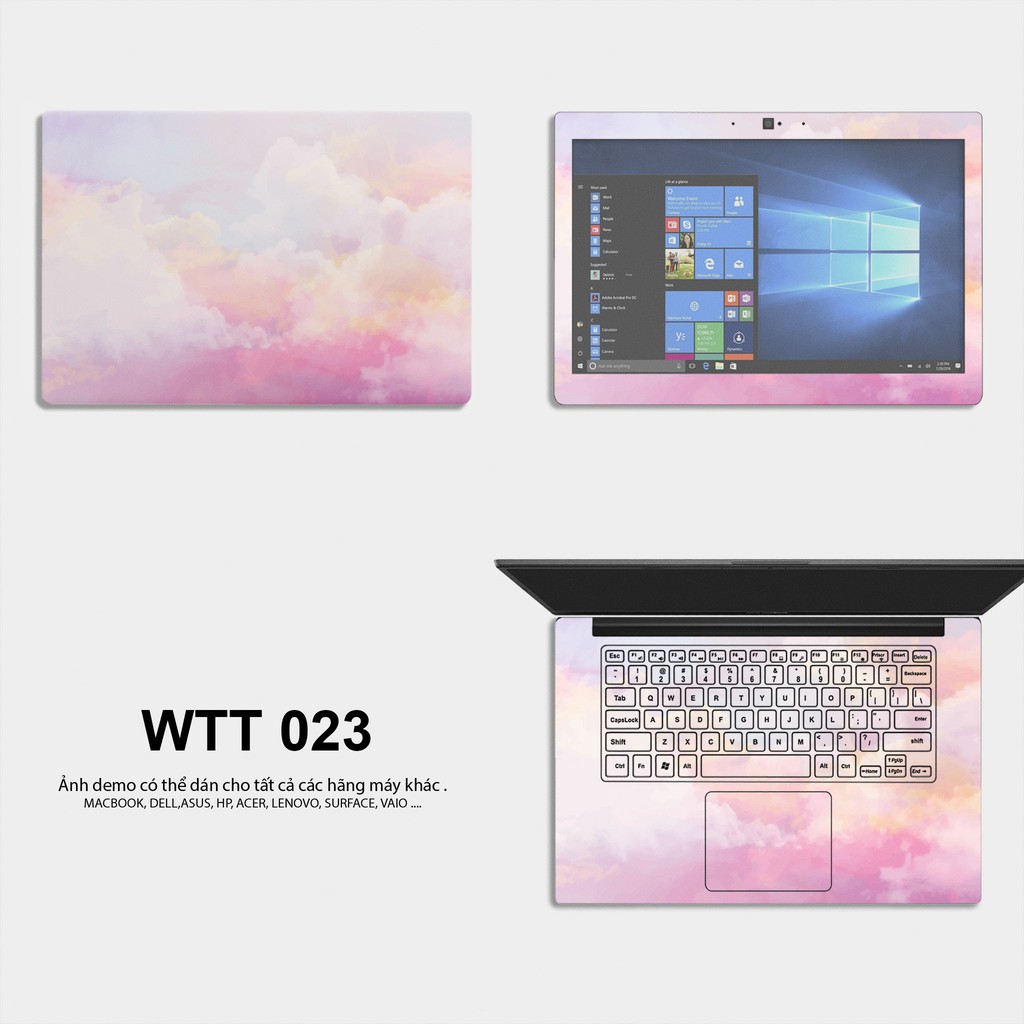 Miếng Dán Skin Laptop - Mẫu Màu Nước - Dán cho Dell, Hp, Asus, Lenovo, Acer, MSI, Surface,Vaio, Macbook