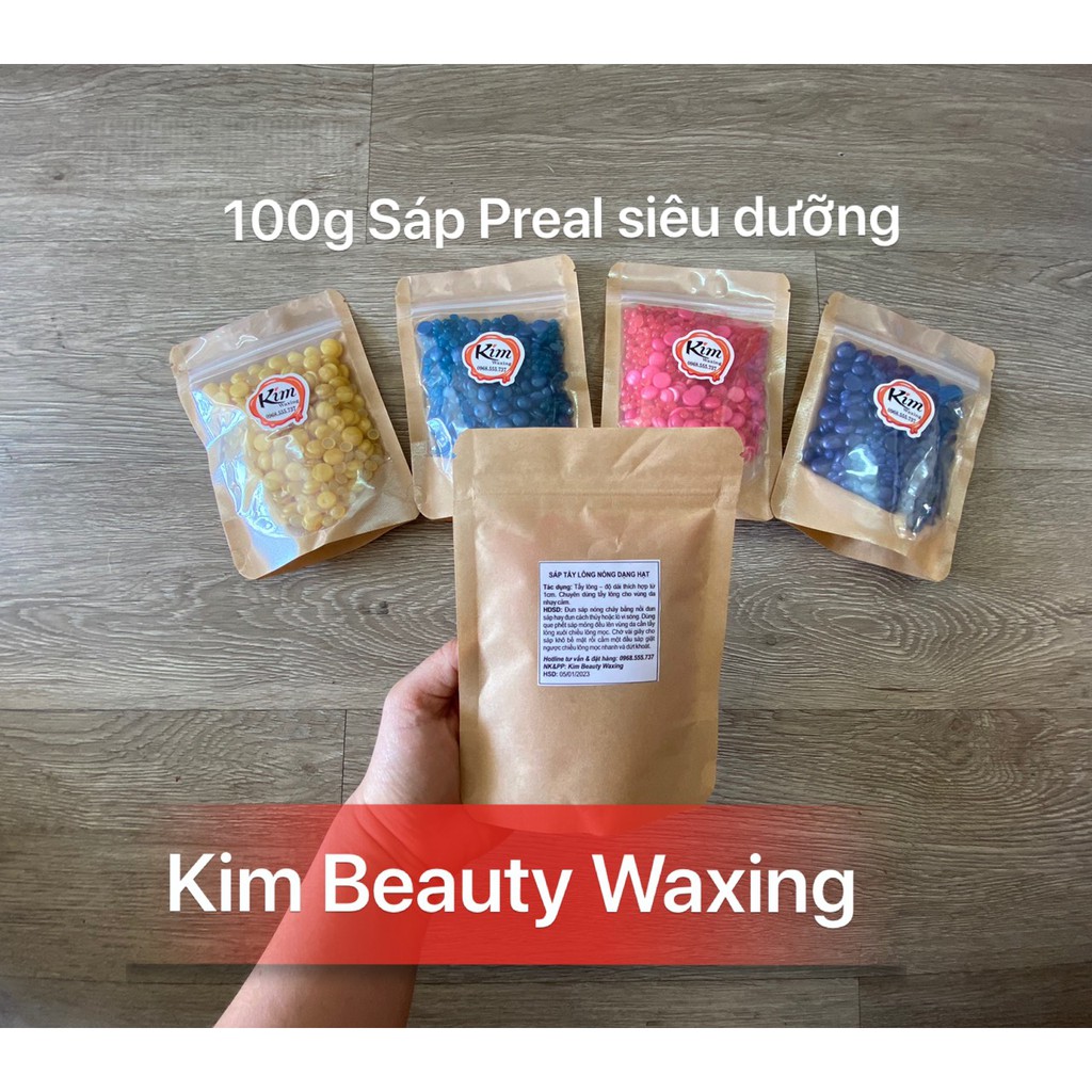 (Tặng que) 100g Sáp wax NÓNG DẠNG HẠT Viên Hard Wax Beans cao cấp | BigBuy360 - bigbuy360.vn