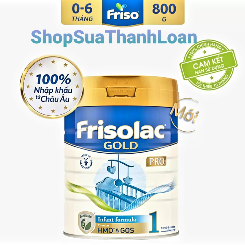 Sữa Frisolac Gold Pro 1 800g - cho trẻ 0-6 tháng