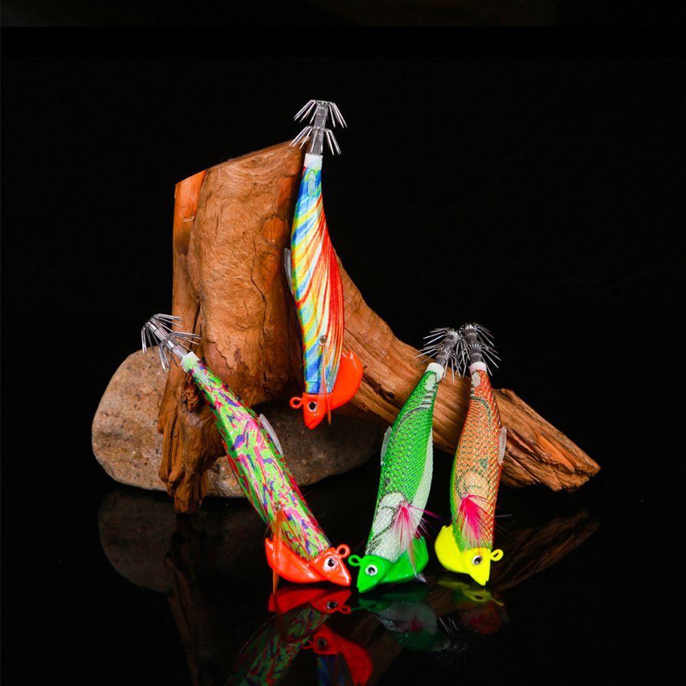 Móc Câu Hình Mực 3.5Mm Chuyên Dụng Chất Lượng Cao#Mồi Câu Cá Giả Hình Tôm Bằng Gỗ Phát Quang Kích Thước 115mm 28g