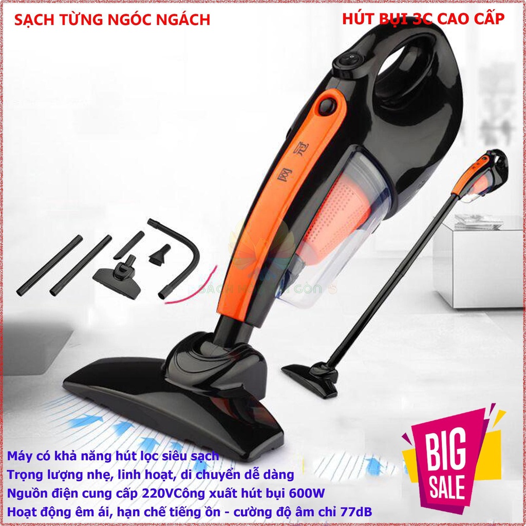 Máy hút bụi 2 chiều cầm tay cao cấp hot,Máy hút bụi cầm tay 0.6L (3C), thiết kế ưu việt, hoạt động êm ái