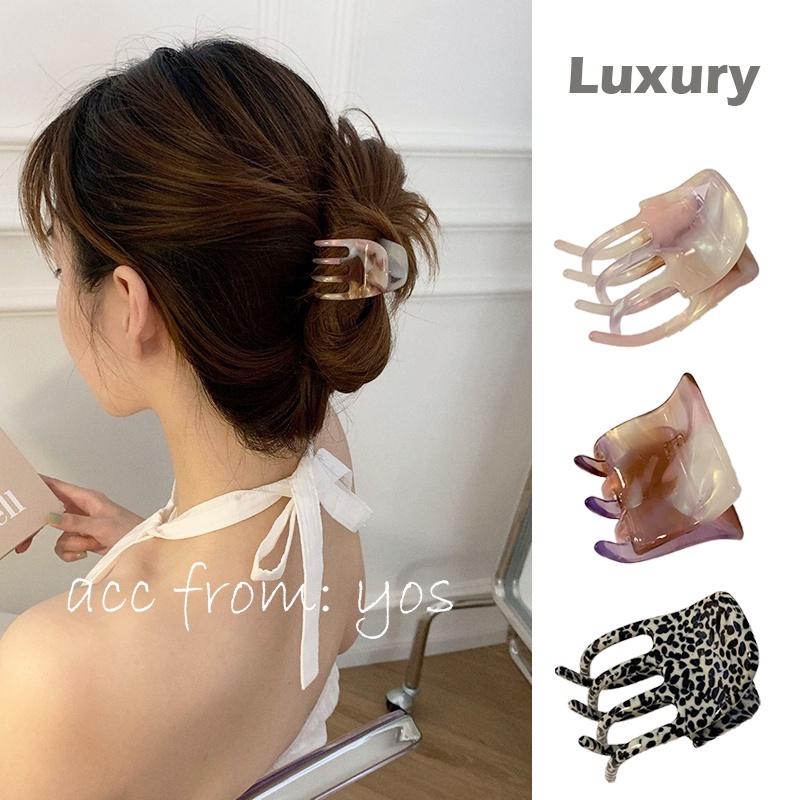 Kẹp tóc càng cua vân đá cao cấp phong cách Hàn Quốc cho nữ