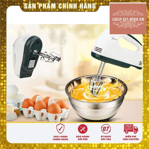 Máy đánh trứng cầm tay 7 mức tốc độ tiện lợi dễ sử dụng - tặng kèm dụng cụ nhào bột