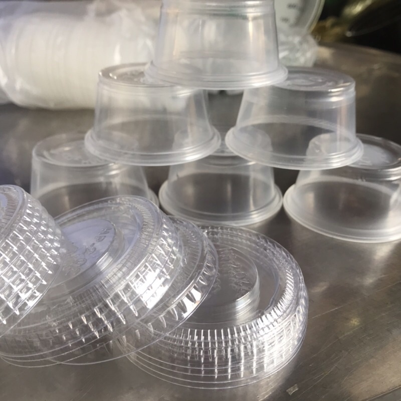 Combo 100chén nước chấm 60ml có kèm nắp dùng 1 lần