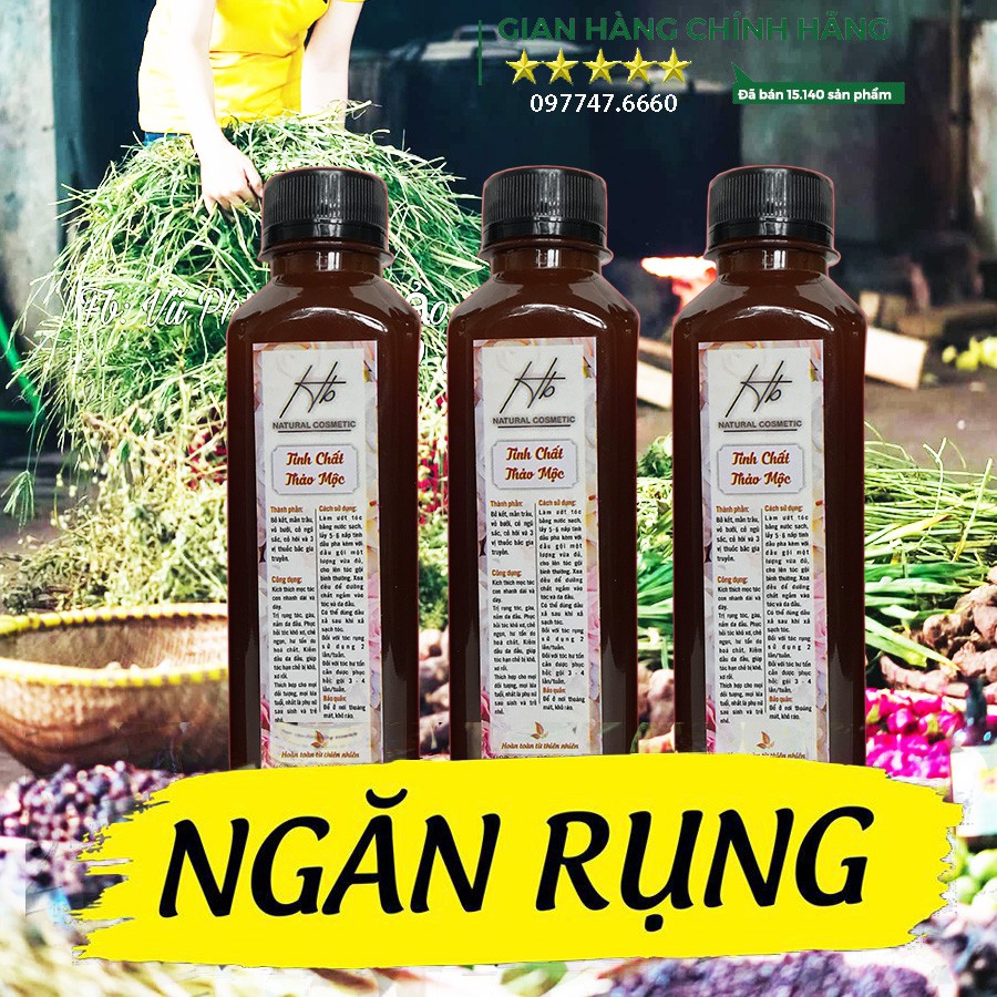 Hết Rụng Tóc, Nấm, Gàu - Tinh chất thảo mộc Hb - Liệu trình 3chai x300ml