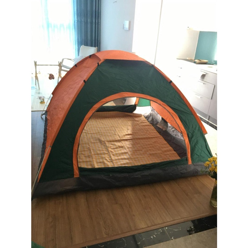 Lều cắm trại tự bung, lều du lịch dã ngoại 3-5 người, thiết kế 2 cửa thoáng gió