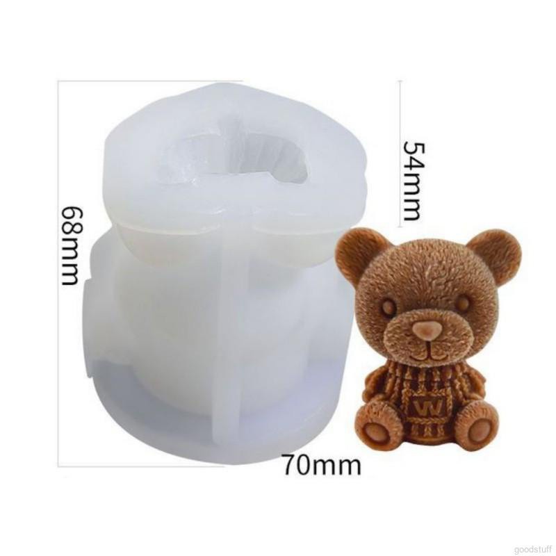 Khuôn silicon làm đá viên hình gấu 3D xinh xắn