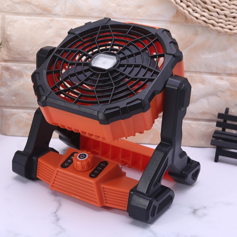 Quạt Cắm Trại 4 Tốc Độ Có Đèn Led Sạc Usb