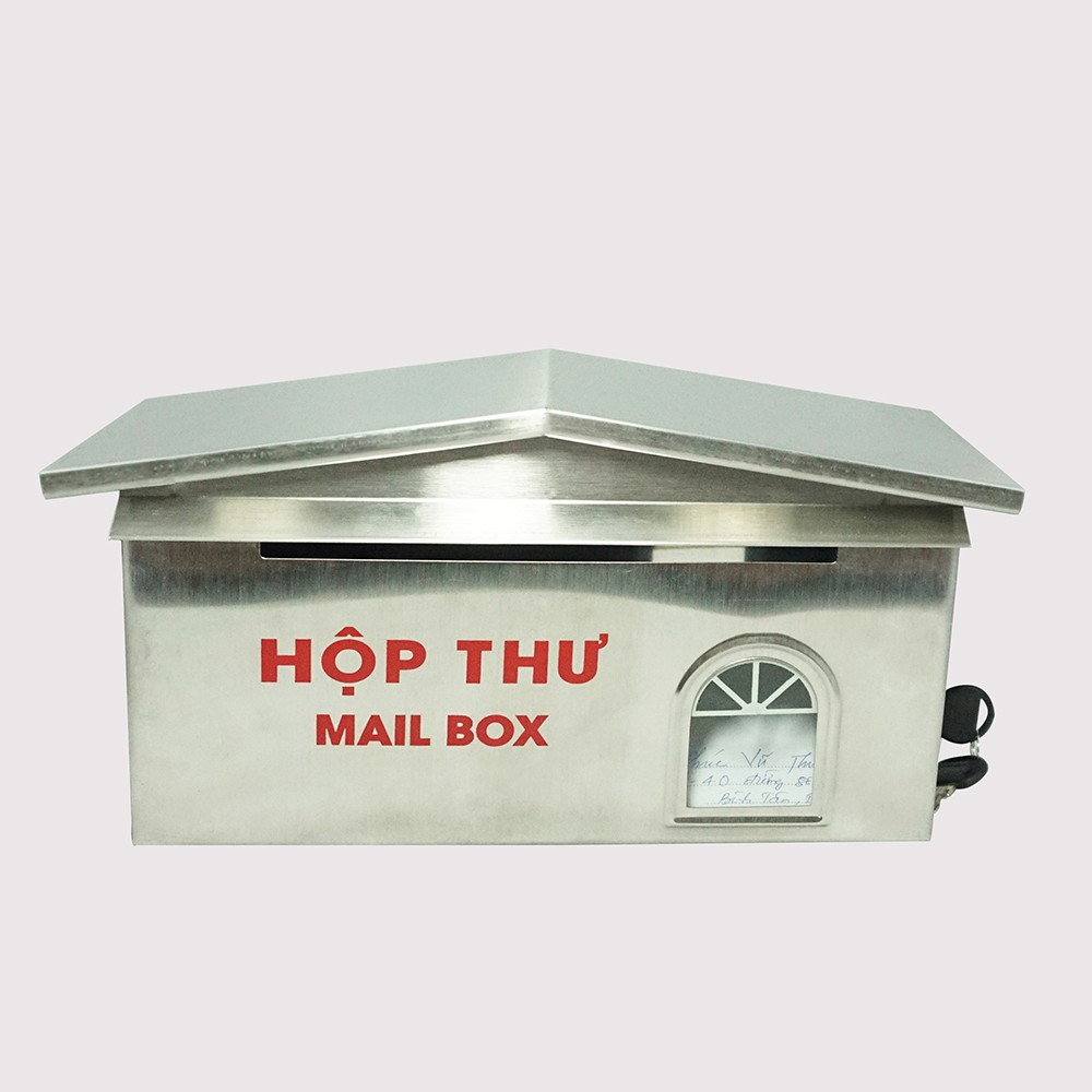 HỘP THƯ 2 MÁI THÁI SƠN (CHẤT LIỆU INOX)