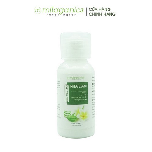 Sữa Rửa Mặt Nha Đam Làm Sạch Da Dịu Nhẹ, Cấp Ẩm MILAGANICS 30ml - Phù Hợp Với Da Khô Nhạy Cảm | BigBuy360 - bigbuy360.vn