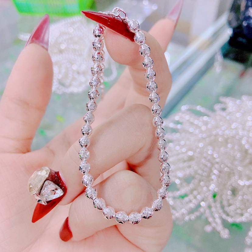 lắc tay bi , hạt đặc , sang lấp lánh  , đẹp sang chảnh - bạc chuẩn 100%