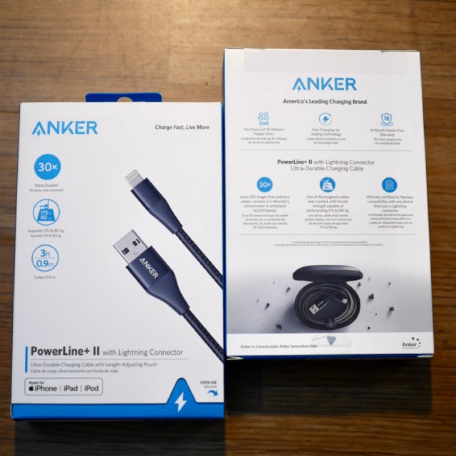 Cáp siêu bền lightning Anker Powerline+ 2 0.9m A8452 - 1.8m A8453 và cáp Powerline Select+ A8012