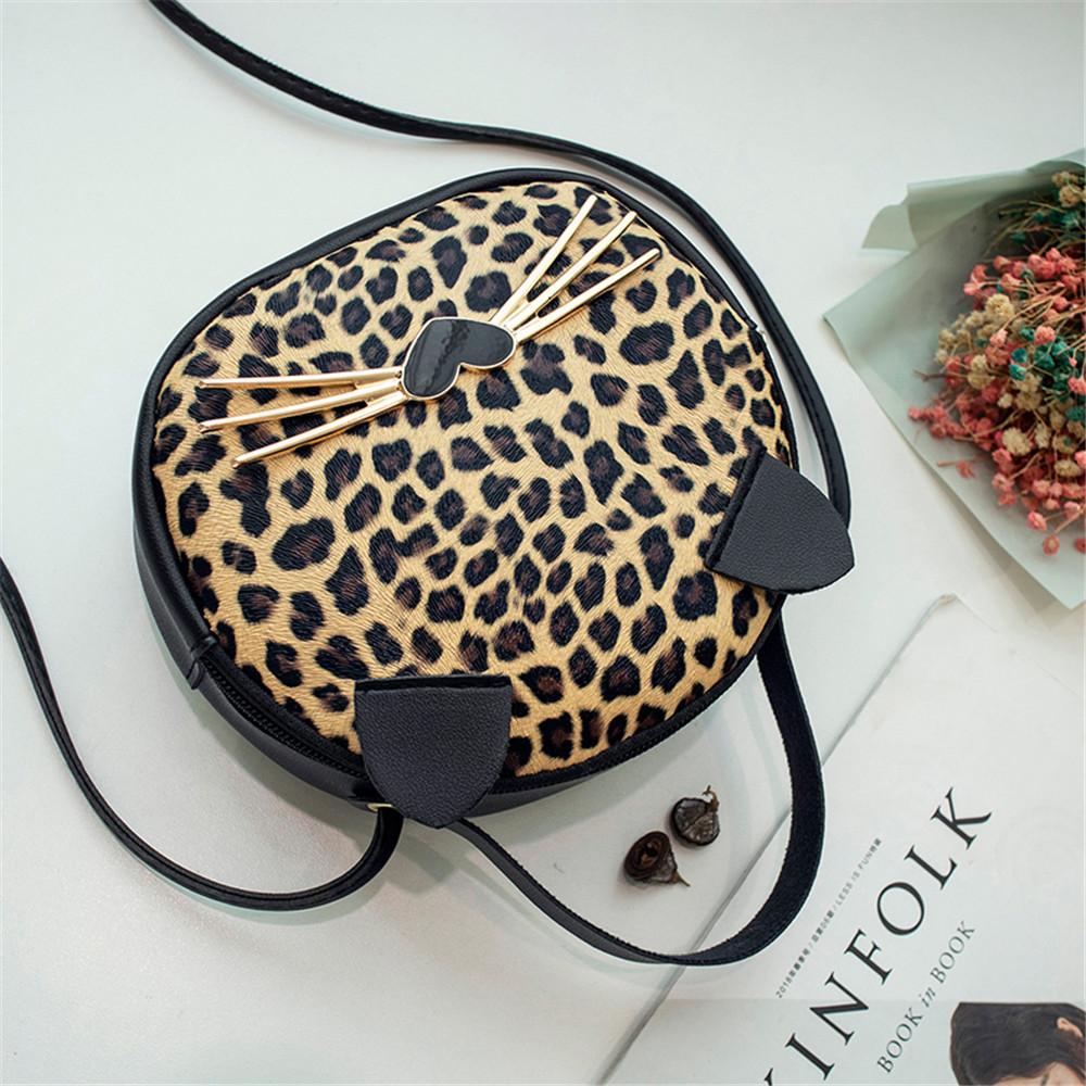 MIHAN1 Túi Đeo Chéo Họa Tiết Mèo Dễ Thương Thời Trang Cho Nữ