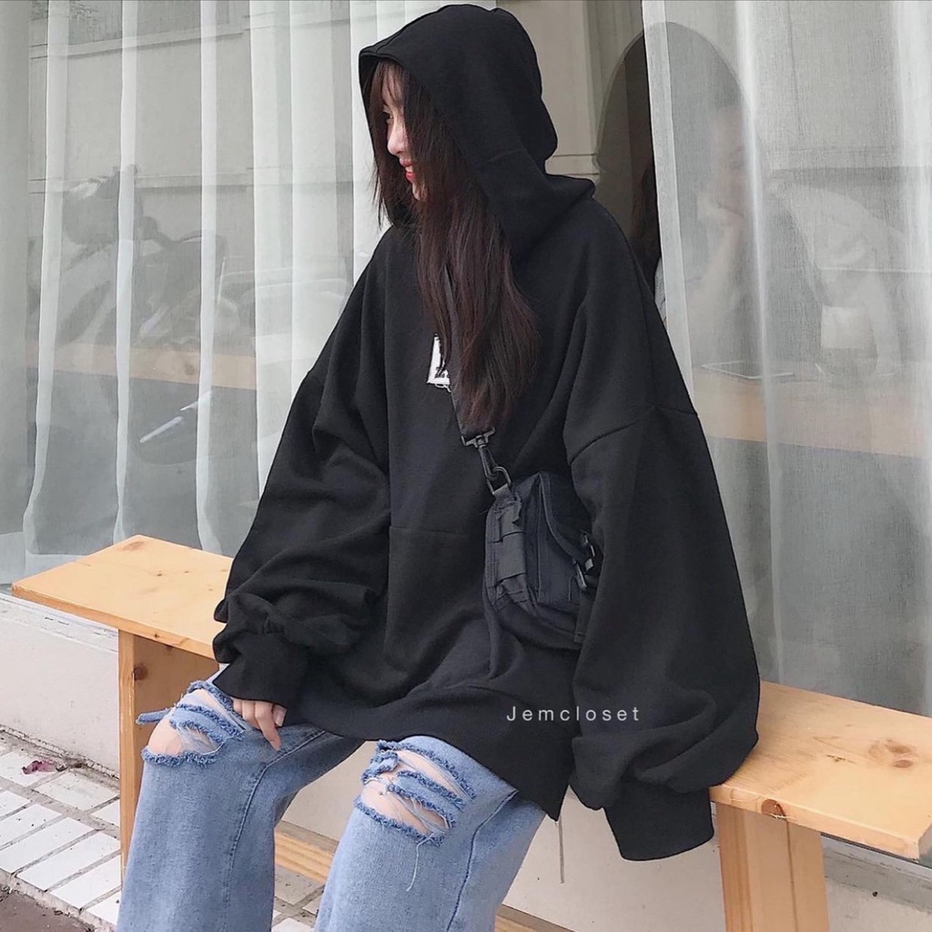 Áo hoodie unisex Unisex Luxxy dưới 75kg - thêu logo thêu This &amp; that