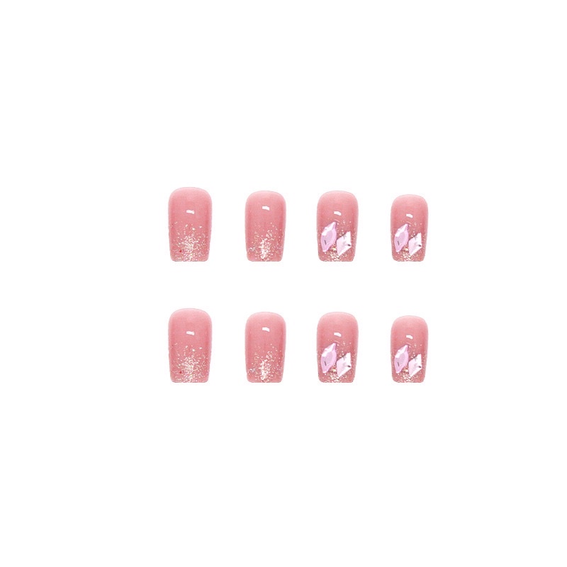 Set 24 móng giả D482 đính đá cao cấp ( Tặng kèm keo và dũa )