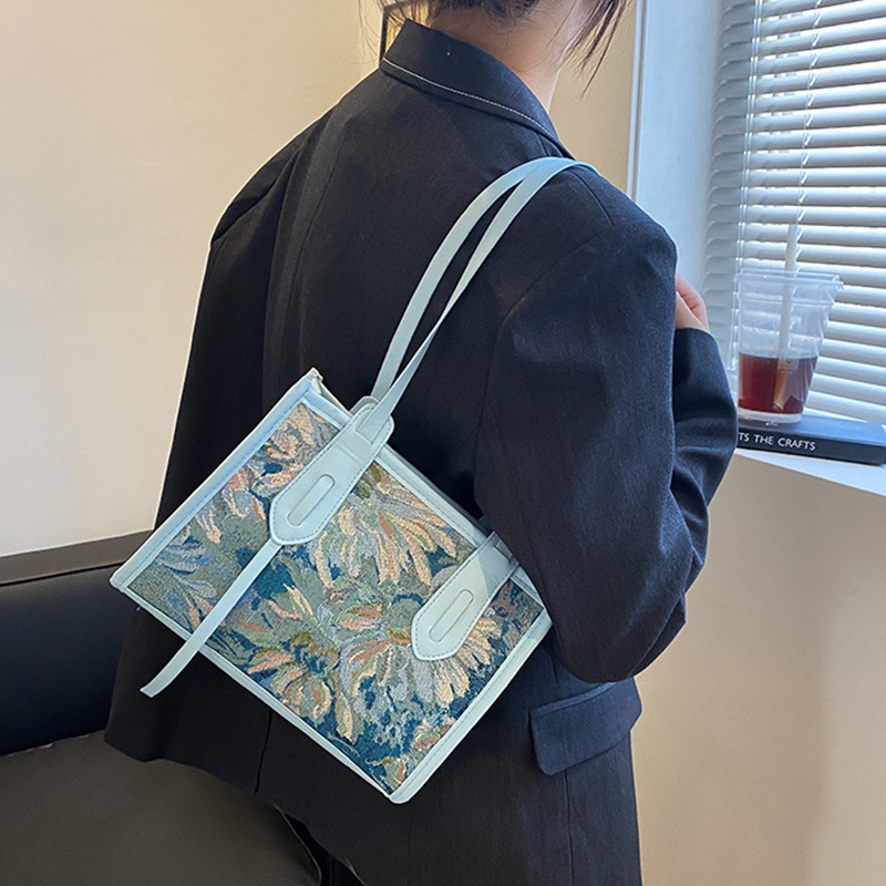 Túi đeo vai IELGY sức chứa lớn họa tiết kẻ ô thời trang phương Tây tinh tế cho nữ