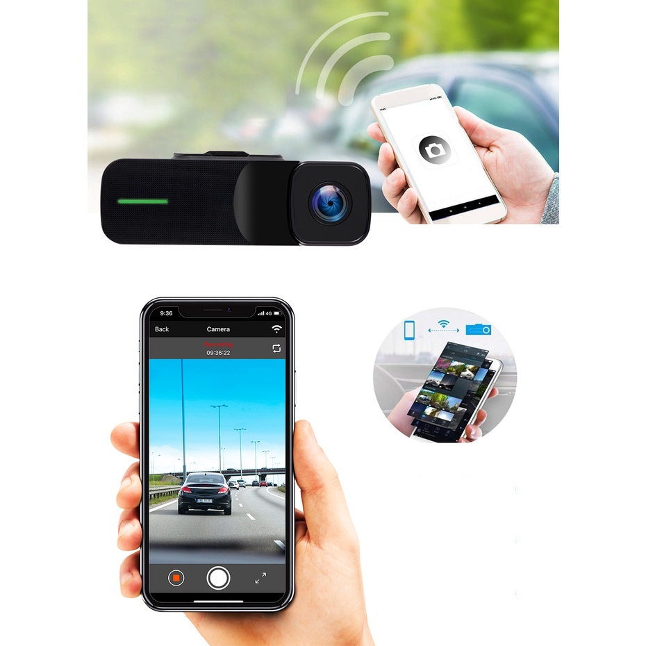 Camera Hành Trình DVR GPS WIFI 1080P HD 3 Trong 1 Thông Minh Tầm Nhìn Ban Đêm Cho Xe Hơi