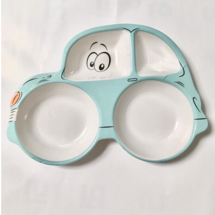 [Siêu rẻ] Khay ăn dặm chia ngăn cho bé họa tiết xinh xắn nhiều mẫu