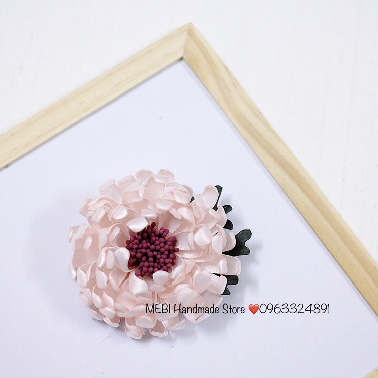 (Ảnh thật 100%) Hoa cài áo handmade mẫu hoa cúc size đại (9-10cm)