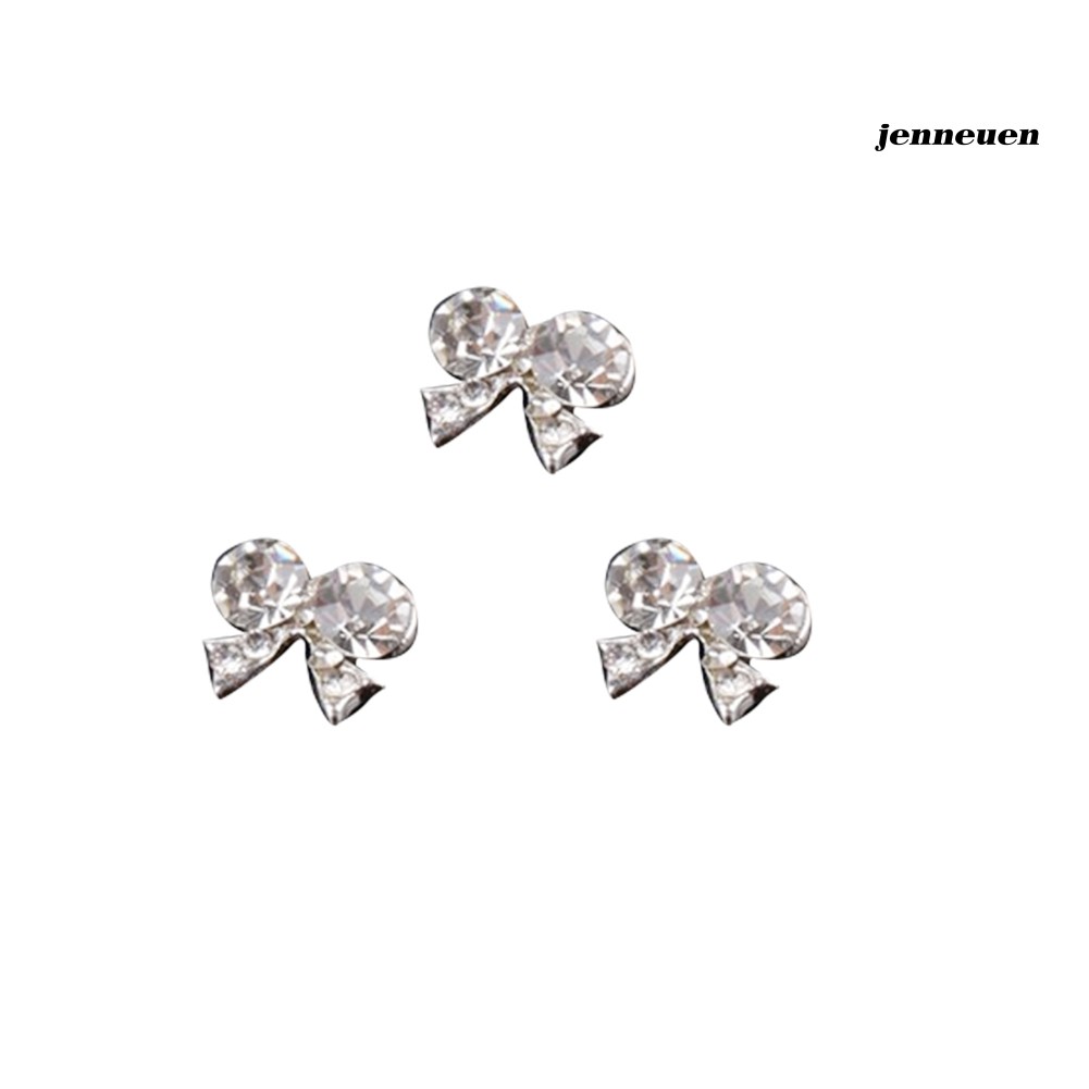 [Hàng mới về] Bộ 10 hạt đính trang trí móng hình nơ 3D đáng yêu