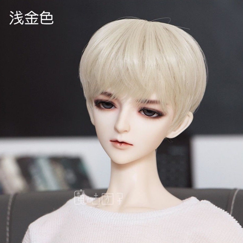 Bộ Tóc Giả Ngắn Thẳng 3-6 / Búp Bê bjd 3 Điểm 6 Điểm Bằng Lụa Nhiệt Độ Cao 8.26