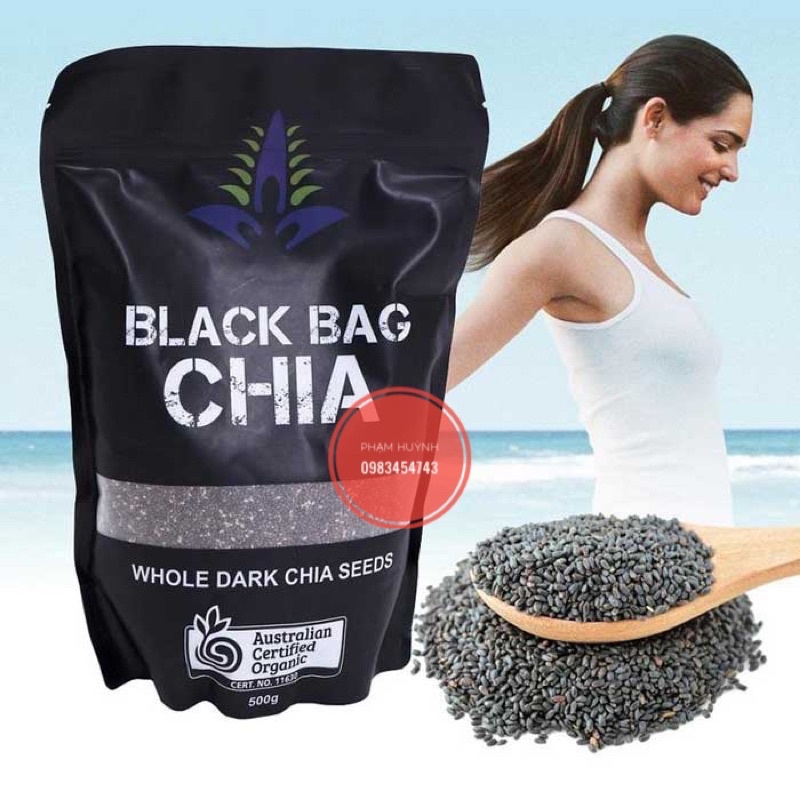 Hạt Chia Úc gói 500gr dùng ăn kiêng giảm cân ăn chay eatclean và tốt cho người bị tiểu đường