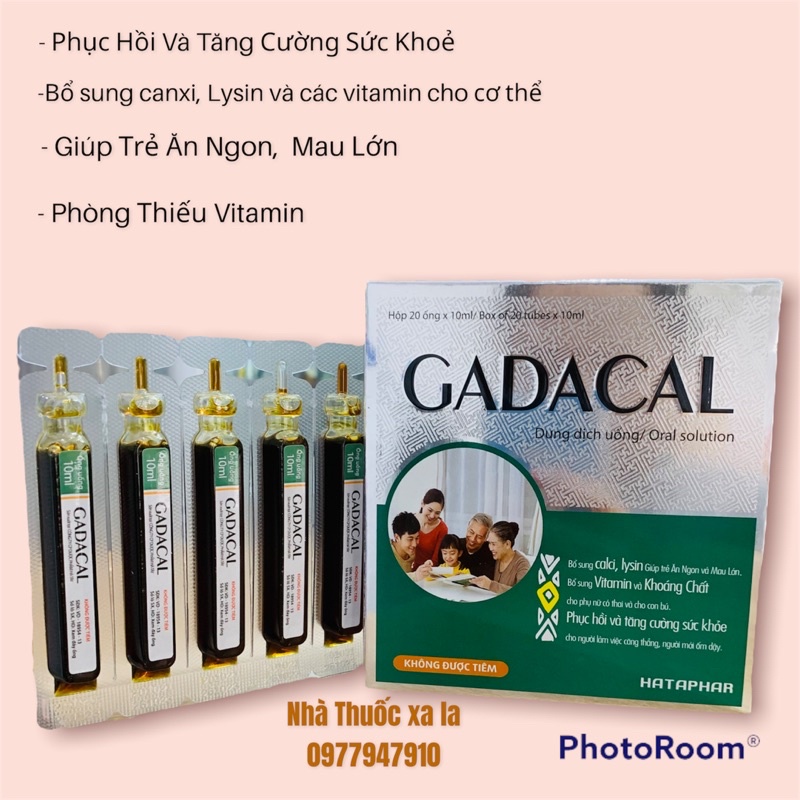 Gadacal - Cho Người Thiếu Vitamin Và Khoáng Chất Tăng Cường Sức Đề Kháng