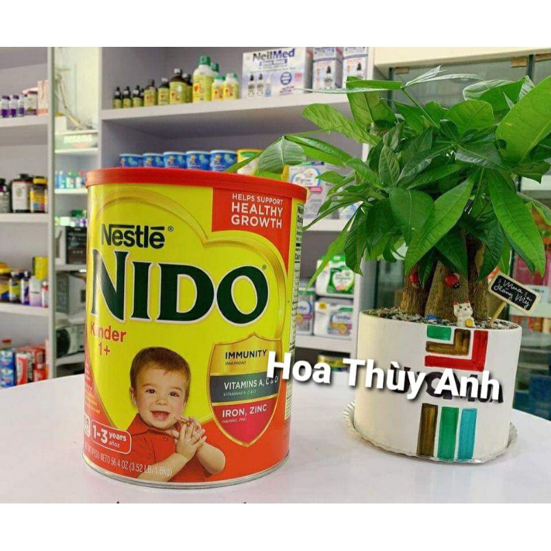 (Date T8/2022) Sữa Nido nắp đỏ Mỹ hộp 1.6kg