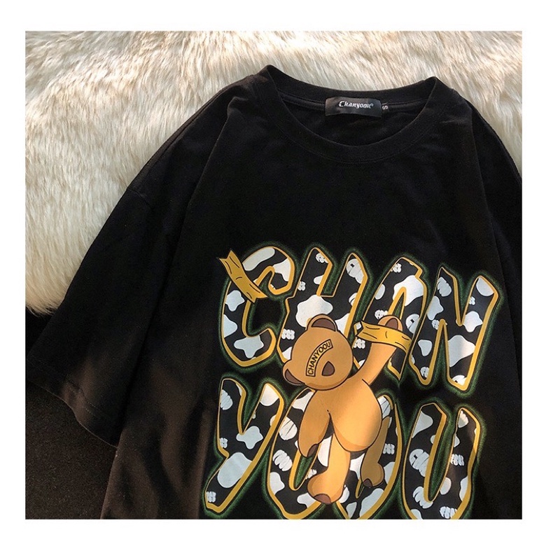 Áo thun tay lỡ CHANYOU form rộng ulzzang (ẢNH THẬT)