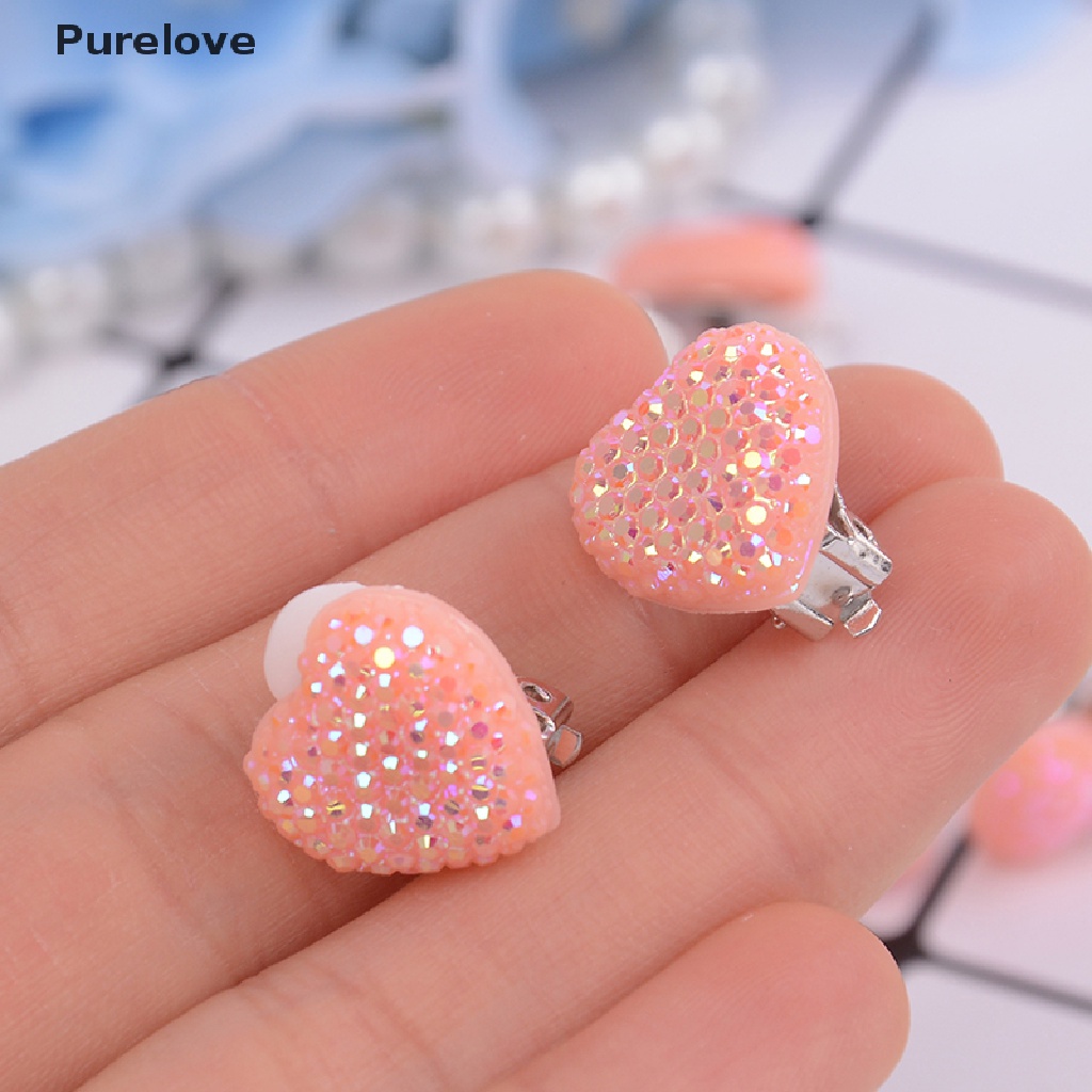 (Purelove) Khuyên Tai Nhựa resin / Nơ / Bướm Dễ Thương Cho Bé Gái Bán Chạy