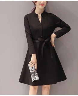 ĐẦM CÔNG SỞ CỔ TRỤ CÀI CÚC THẮT NƠ EO CAO CẤP