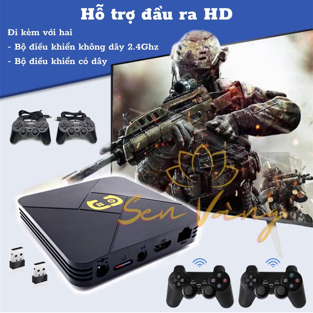 Máy chơi game stick 4 Nút HDMI không dây XS-5600 Hơn 3000 Trò Chơi Máy Chơi Game Cổ Điển ATARI / PS1 / FC / GBA / SFC
