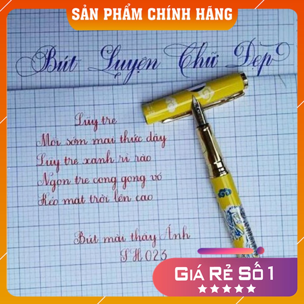 Bút Mài Thầy Ánh SH023 Nét Thanh Nét Đậm  – Bút Máy Ánh Dương Ngòi Mài – Bút Máy Ánh Dương Ngòi Êm Trơn SH023