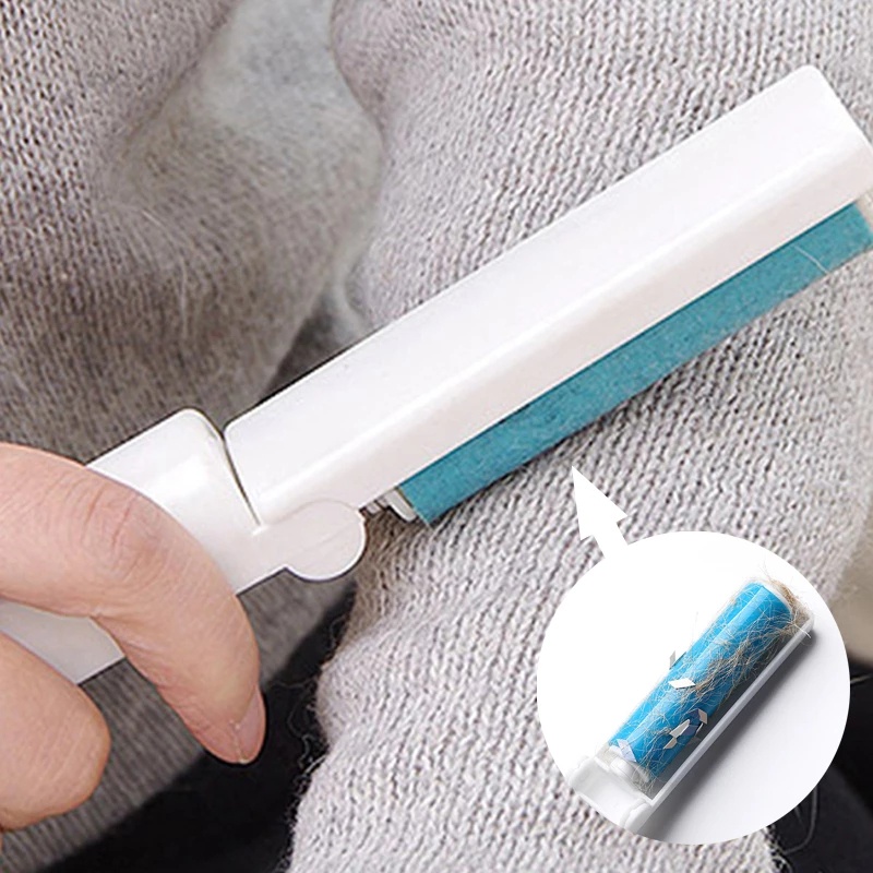 Bàn chải làm sạch bụi bẩn/ lông thú cưng nhỏ gọn có thể gấp gọn cho ga trải giường và quần áo