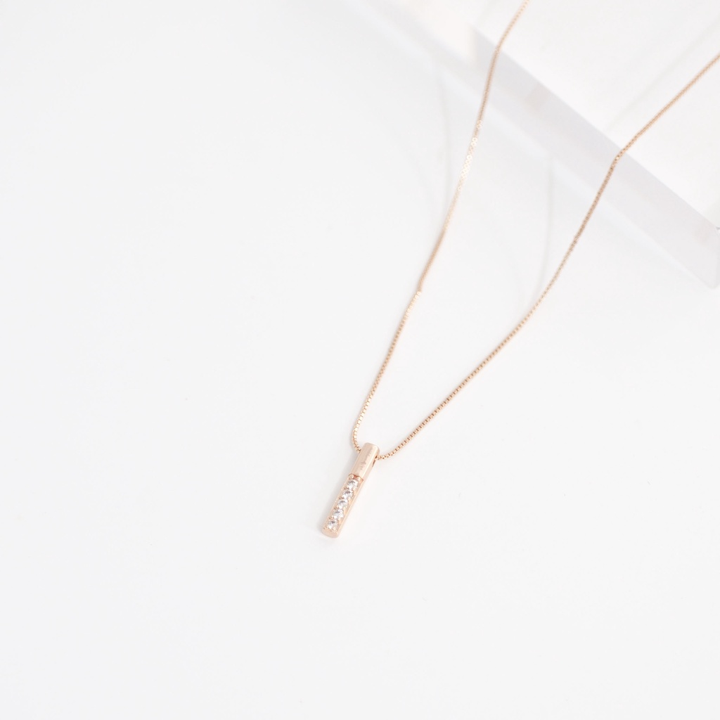 Dây chuyền nữ ATJ9905 , hình dọc đính đá phong cách năng động - ANTA Jewelry