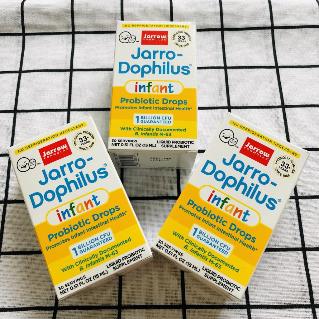 [USA][15ml] Men vi sinh tiêu đẩy đờm cho bé sơ sinh Jarro Dophilus Infant